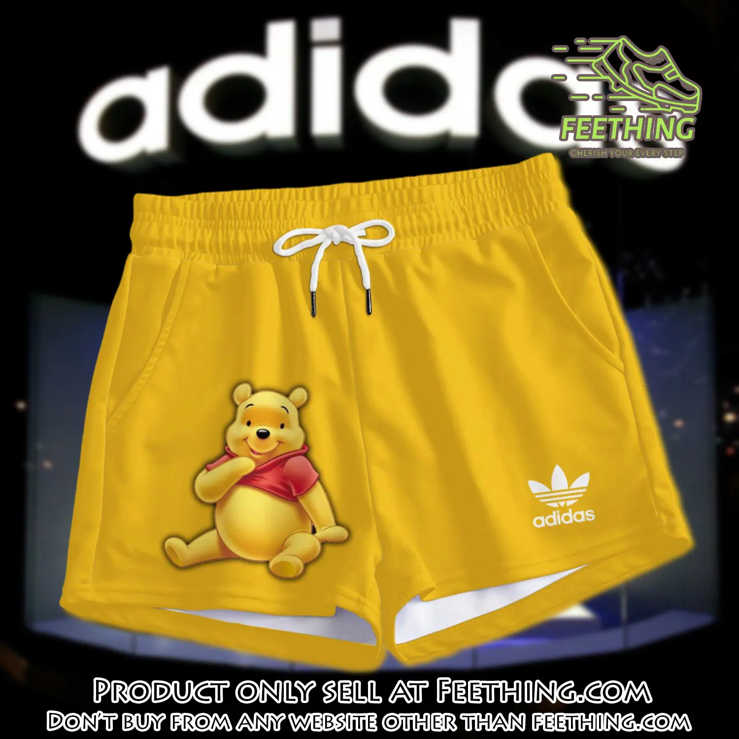 Premium winnie the pooh in adidas women shorts lady beach shorts wms1083 ft5937227